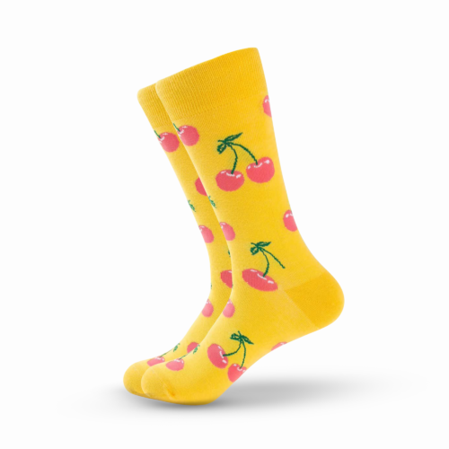 Yellow Cherry Socks