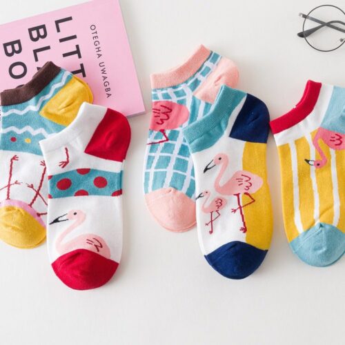 Flamingo Ankle Socks (pack of 5)