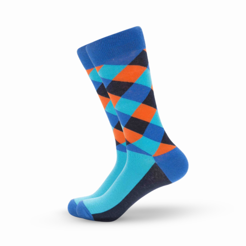 Denim Half Argyle Socks