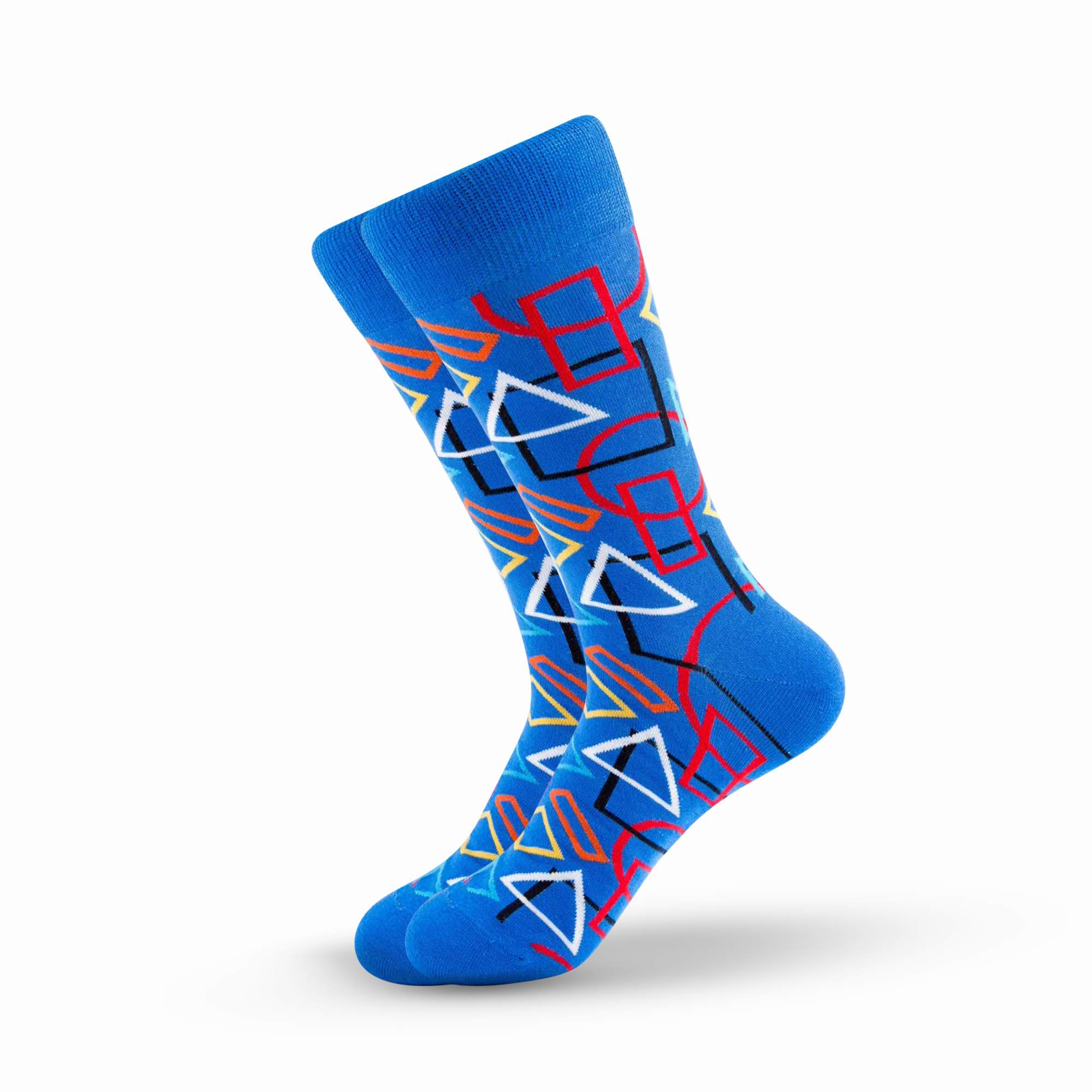 Blue Geometric Socks