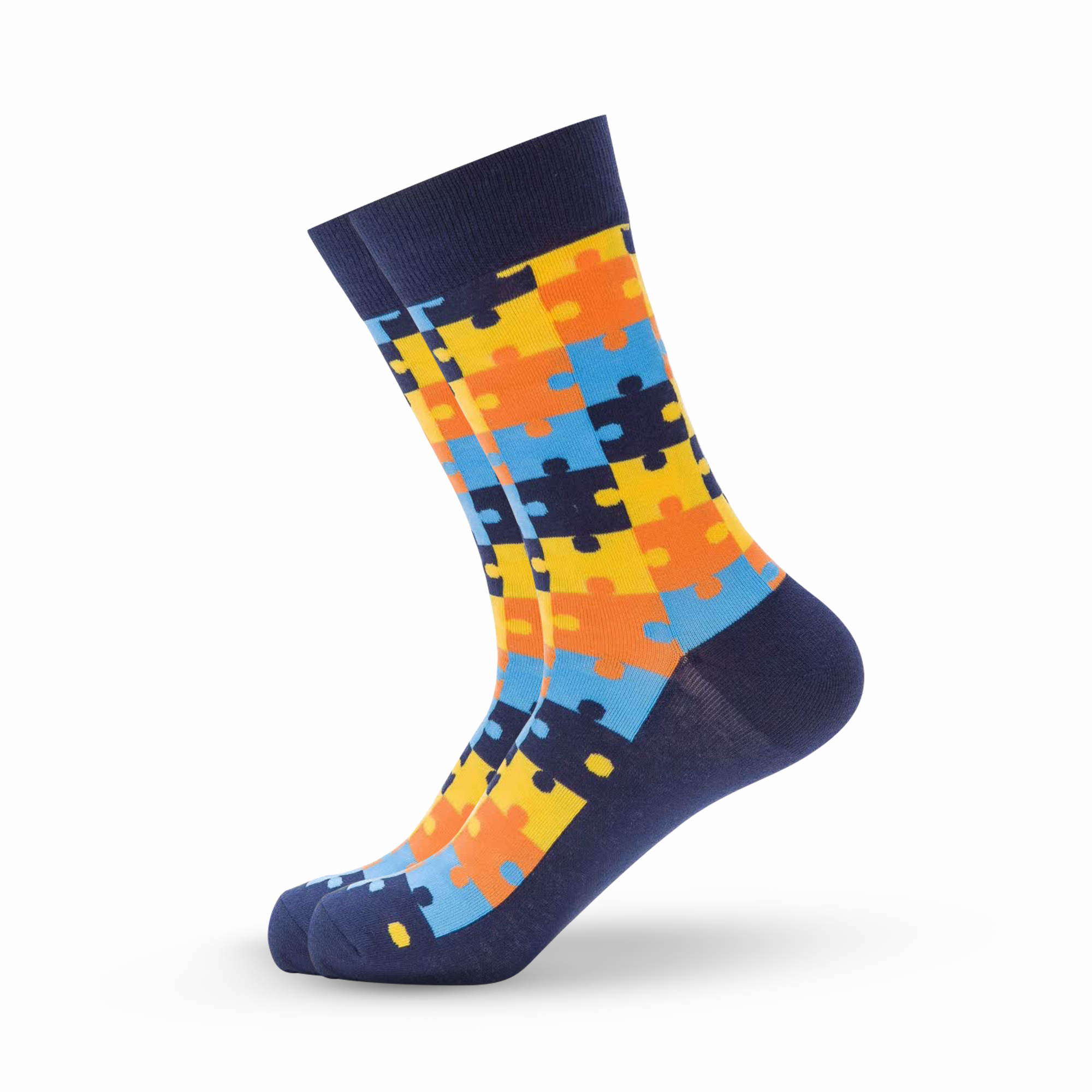 Yellow Puzzled Socks