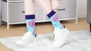 long socks with sports shoes
