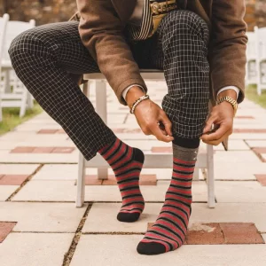 striped printed socks