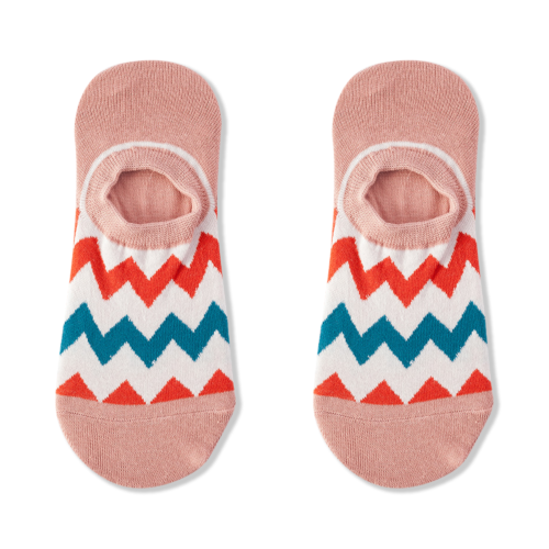 Zig Zag No-Show Socks