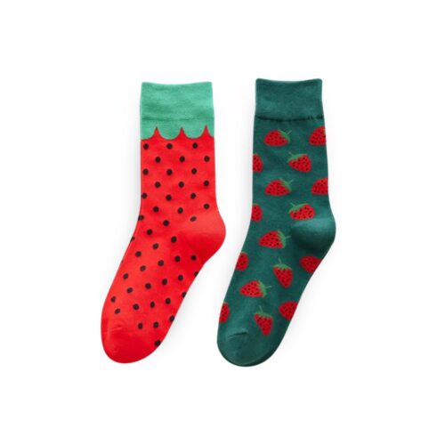 Strawberry Mismatched Socks - Pack of 2