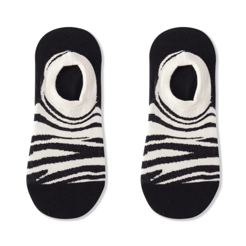 Zebra No-Show Socks