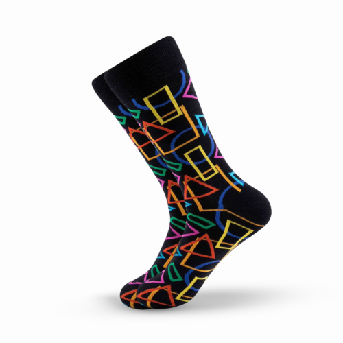 Black Geometric Socks