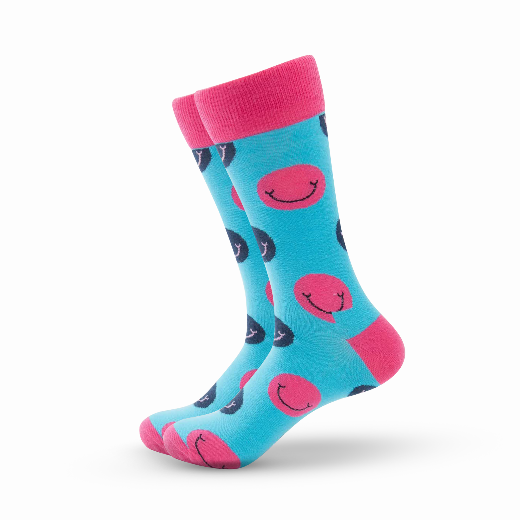 Blue Smiley Socks